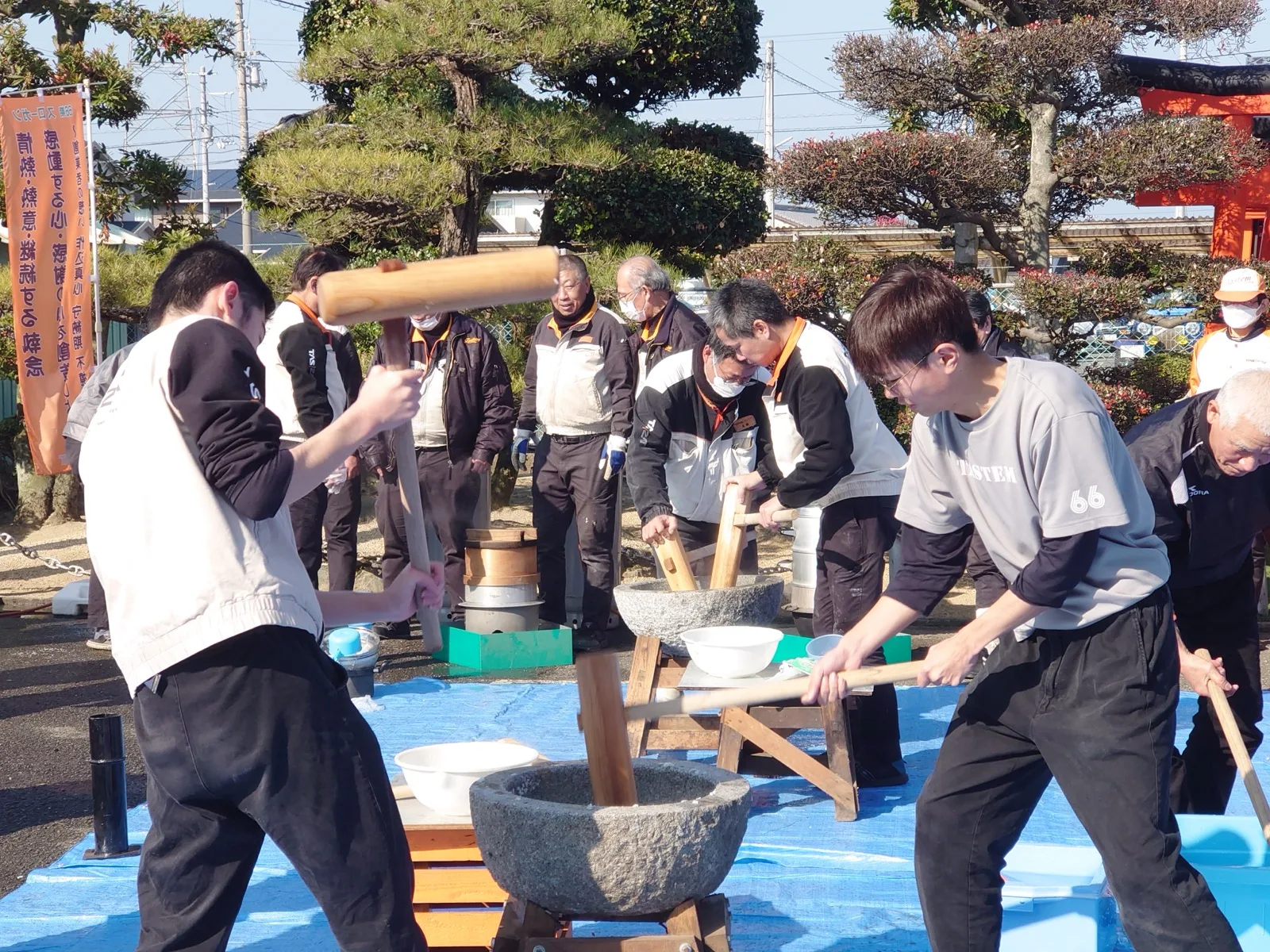 もちつき大会の様子